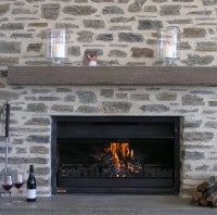 The Prospect Lodge B&B fireplace is ready and waiting